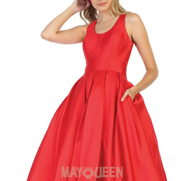 NWT SCOOP NECK Evening ball gown with pockets - Picture 2 of 8